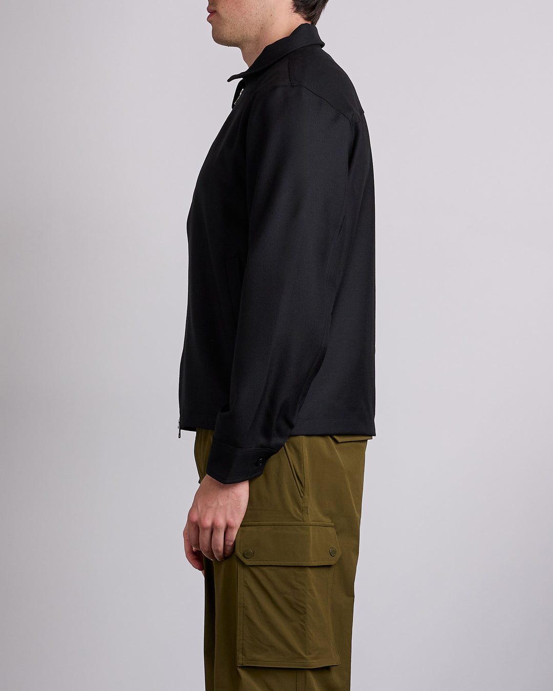 Reigning Champ Wool Venue Zip Jacket Black