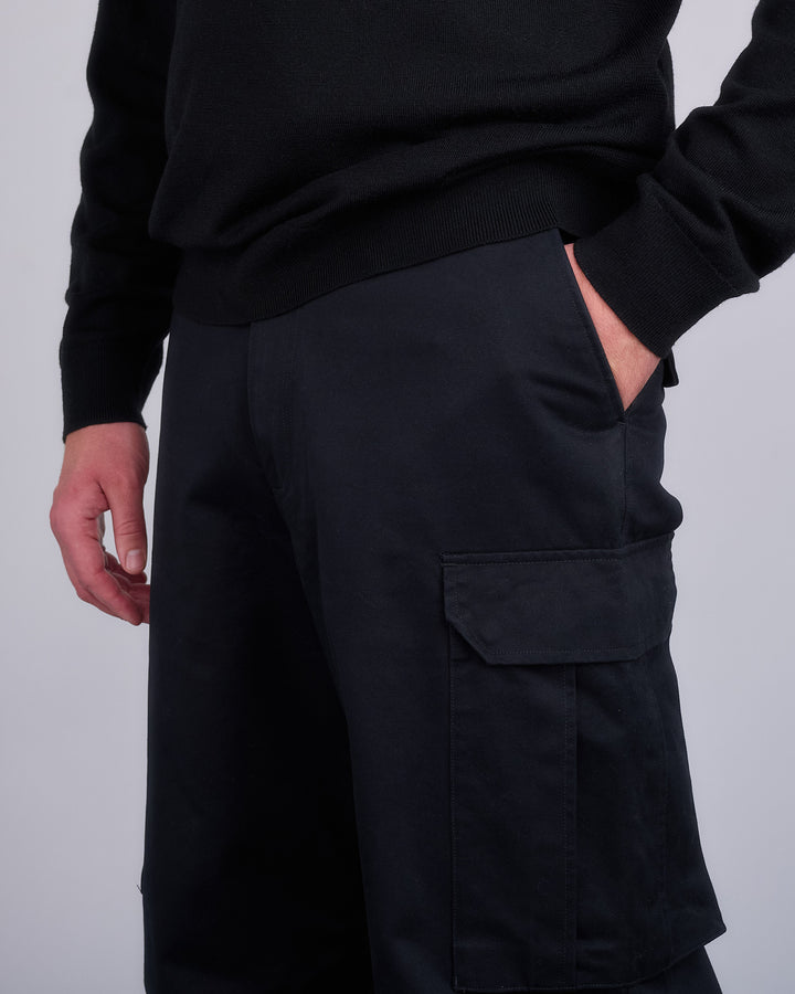 Reigning Champ Woven Cotton Keeper Cargo Pant Black