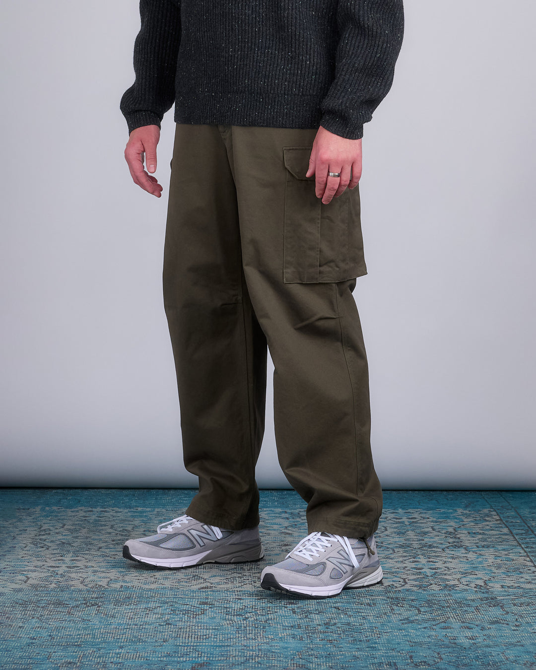 Reigning Champ Woven Cotton Keeper Cargo Pant Dark Olive