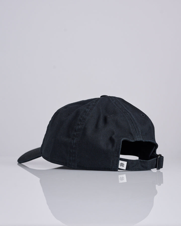 Reigning Champ Woven Low Pro Strapback Cap Washed Black