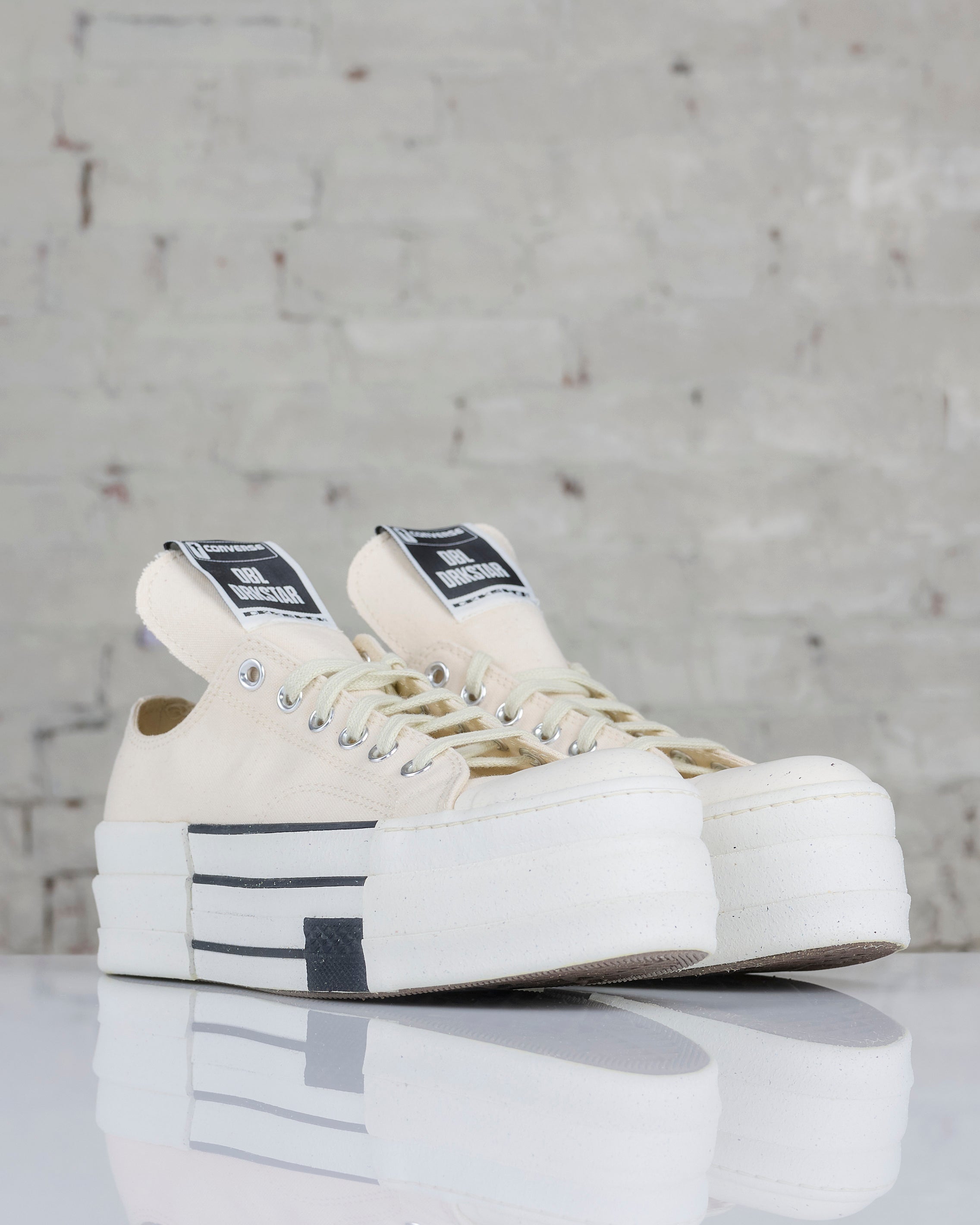 Rick Owens DRKSHDW Converse Dbl Drkstar Ox Natural – LESS 17