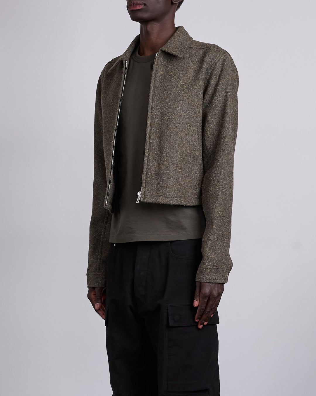 Rick Owens Alice Brad Jacket Rugged Wool Bosco