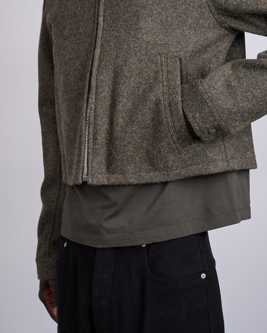 Rick Owens Alice Brad Jacket Rugged Wool Bosco