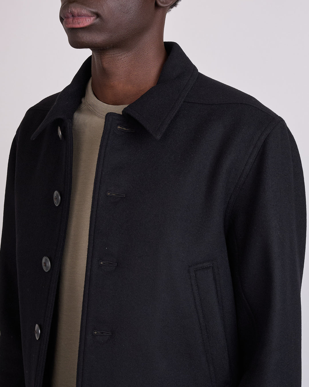 Rick Owens Alice Brad Jacket Wool Melton Black