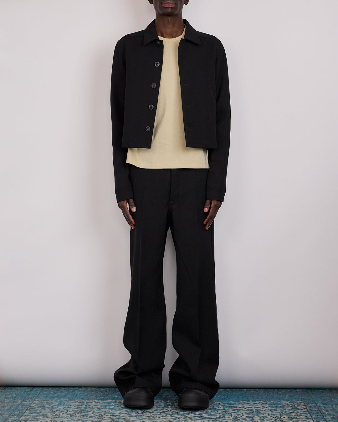 Rick Owens Alice Brad Jacket Wool Whipcord Black
