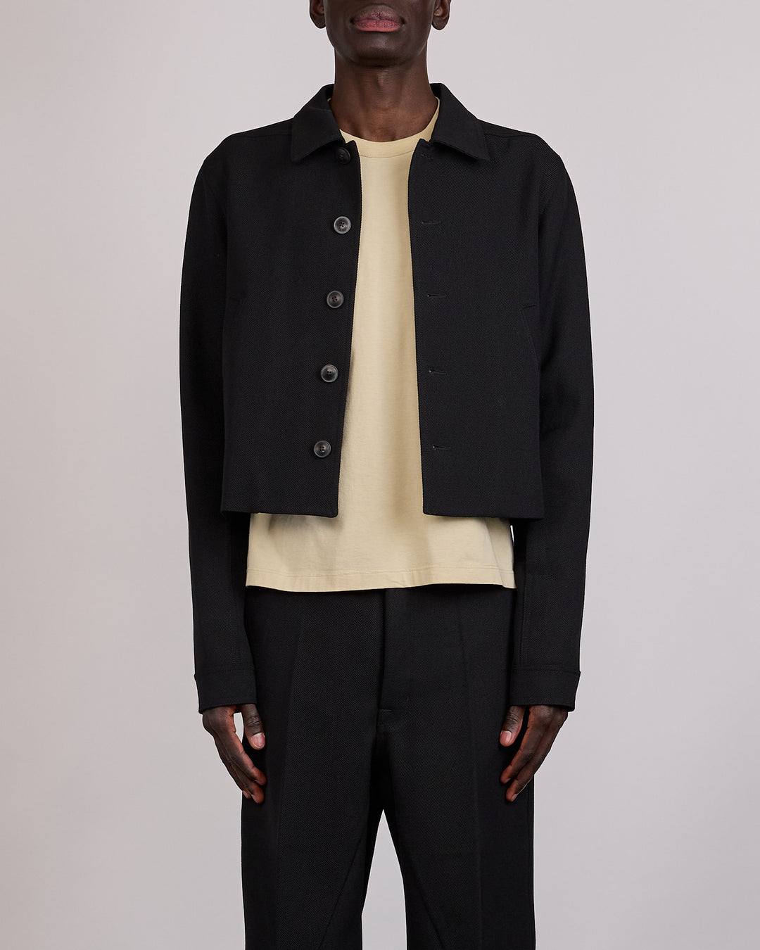 Rick Owens Alice Brad Jacket Wool Whipcord Black