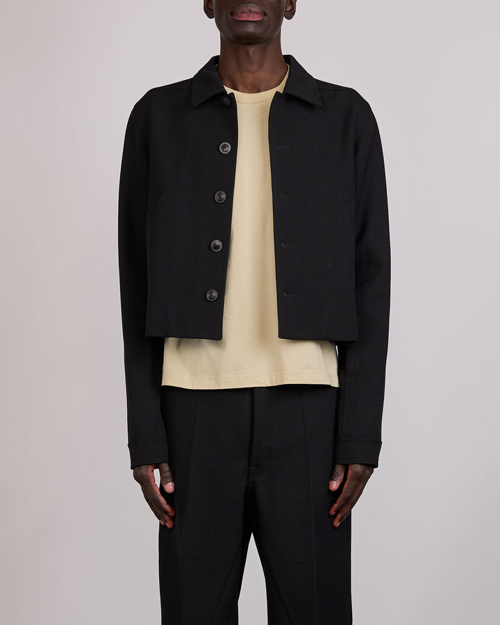 Rick Owens Alice Brad Jacket Wool Whipcord Black