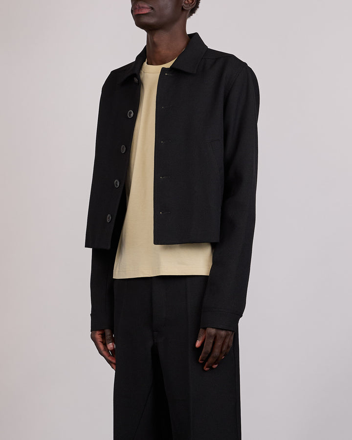 Rick Owens Alice Brad Jacket Wool Whipcord Black