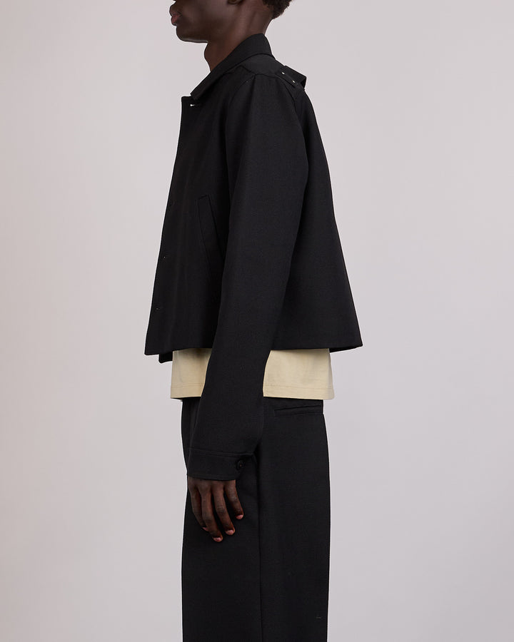 Rick Owens Alice Brad Jacket Wool Whipcord Black