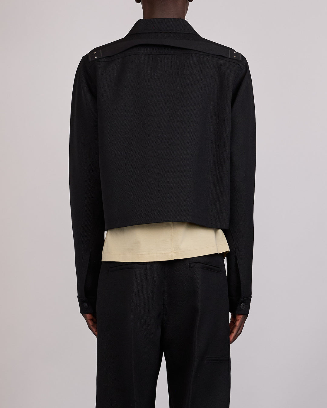 Rick Owens Alice Brad Jacket Wool Whipcord Black