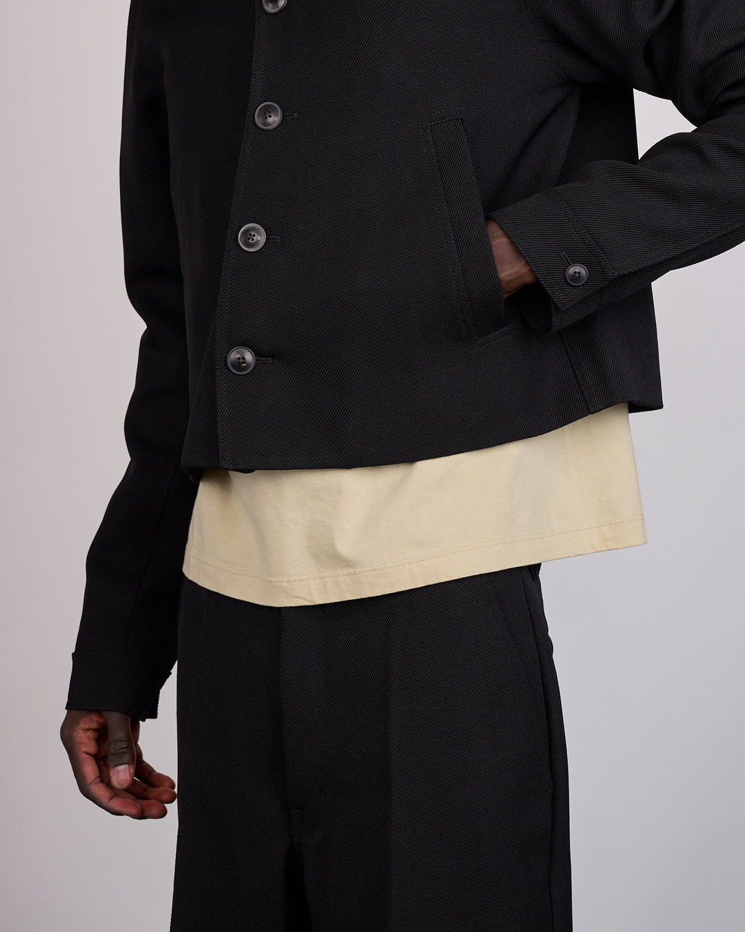 Rick Owens Alice Brad Jacket Wool Whipcord Black