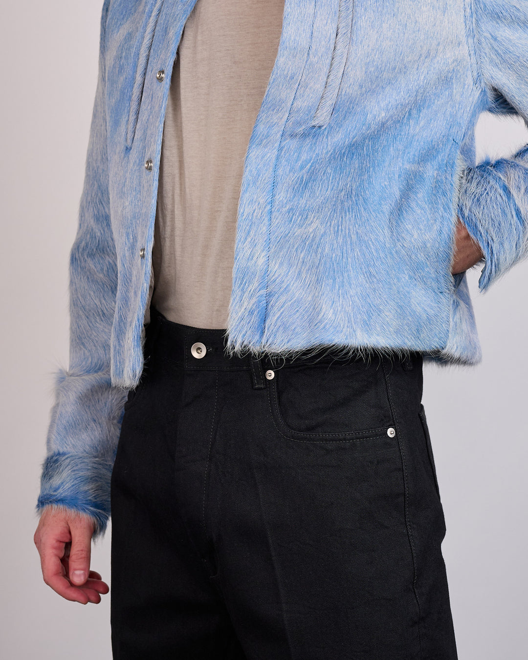 Rick Owens Alice Jacket Corrosion Unshaved Cow Nublu