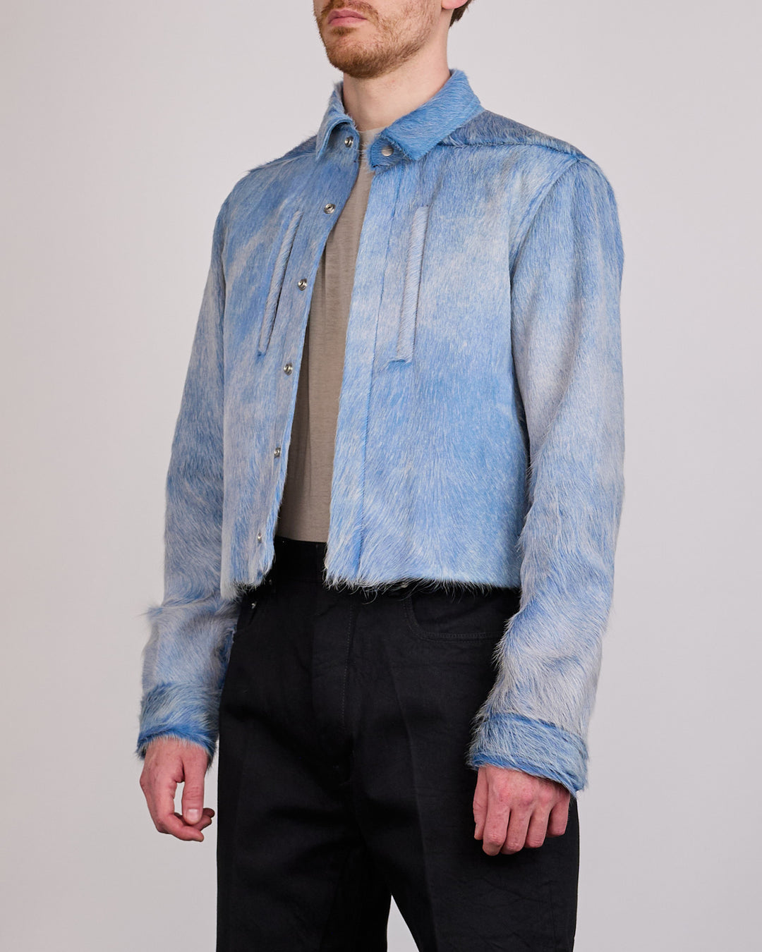 Rick Owens Alice Jacket Corrosion Unshaved Cow Nublu