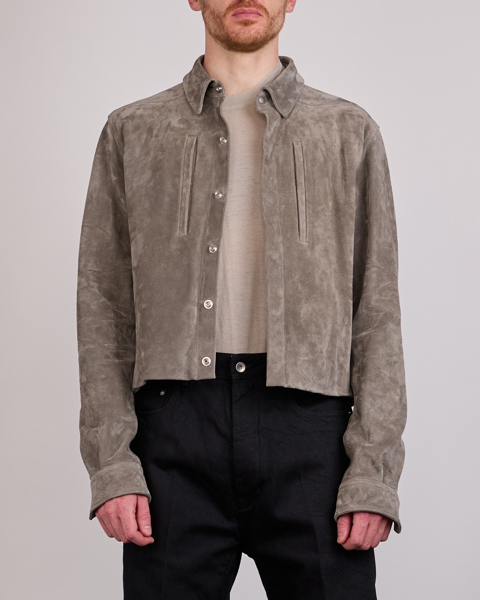 Rick Owens Alice Jacket Indigo Suede Steel – LESS 17