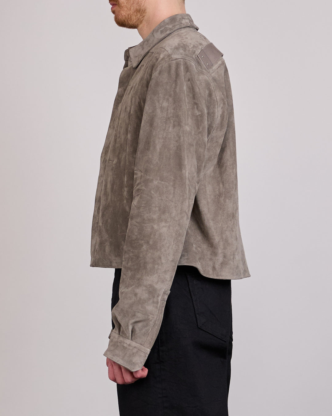 Rick Owens Alice Jacket Indigo Suede Steel