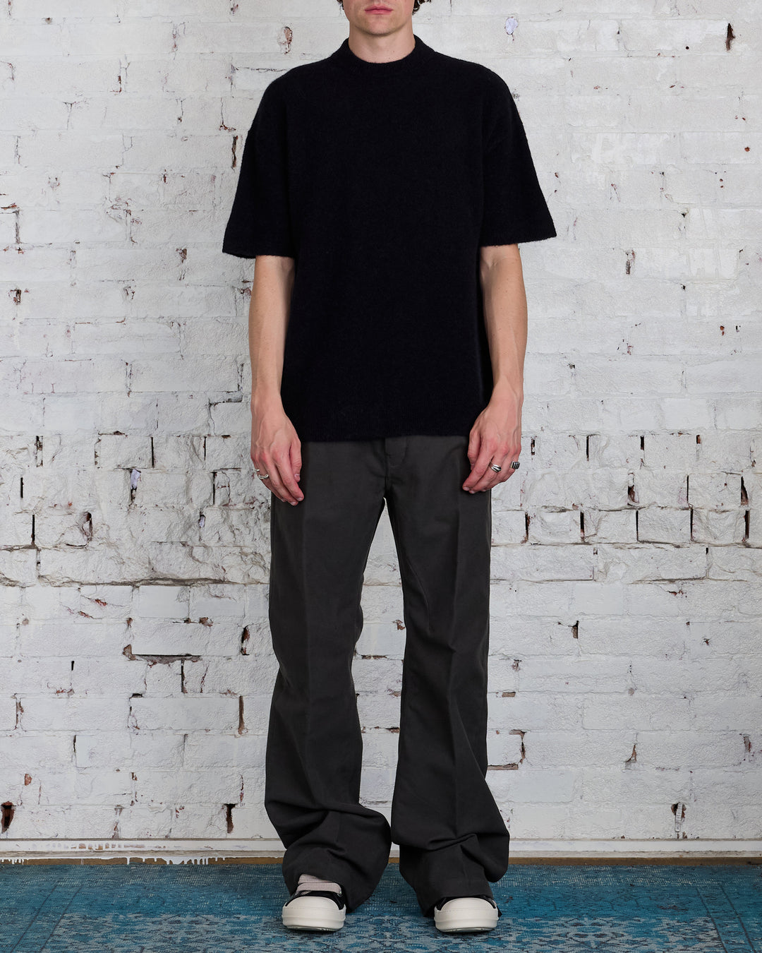 Rick Owens Alpaca Tommy Kit Sweater Black