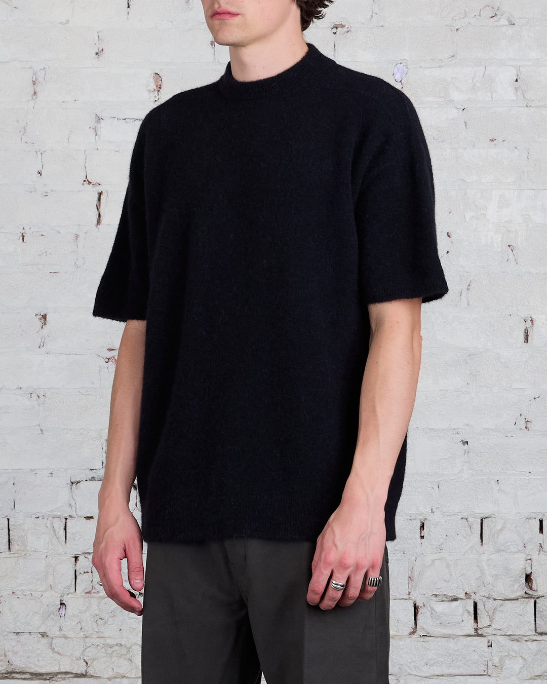 Rick Owens Alpaca Tommy Kit Sweater Black