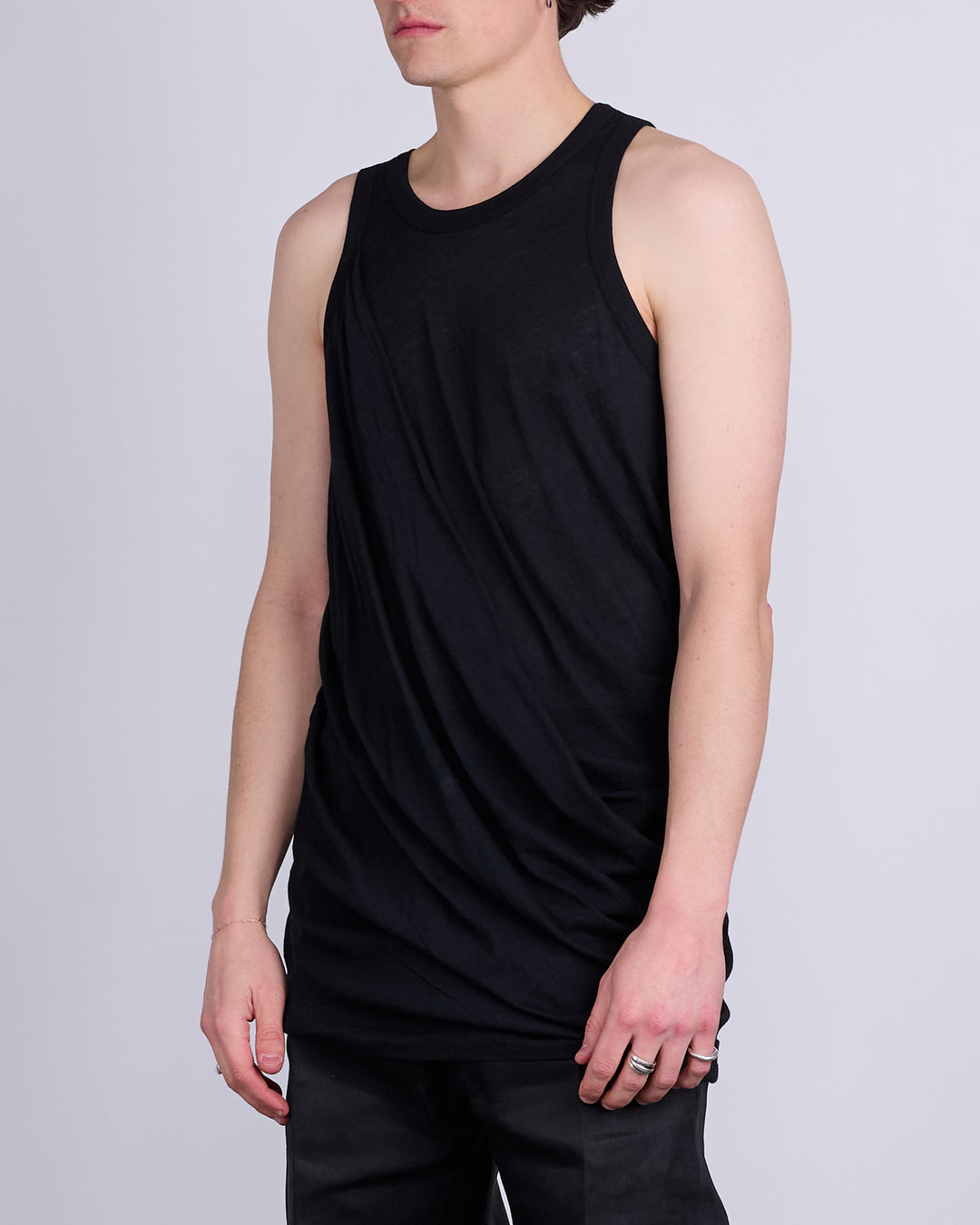 Rick Owens Anthem Tank Unstable Cotton Black