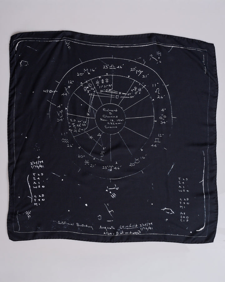 Rick Owens Astro 70x70 Cotton Bandana Black Milk