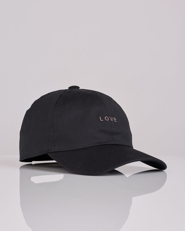 Rick Owens Baseball Cap Love TE Stretch Poplin Black Dust