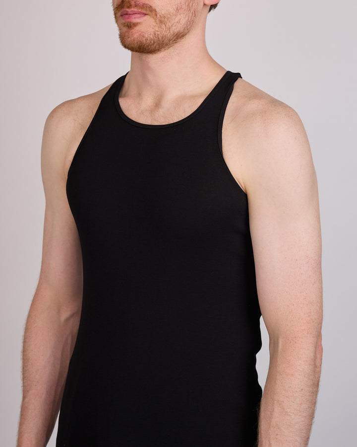 Rick Owens Basic Rib Tank Classic Jersey Black