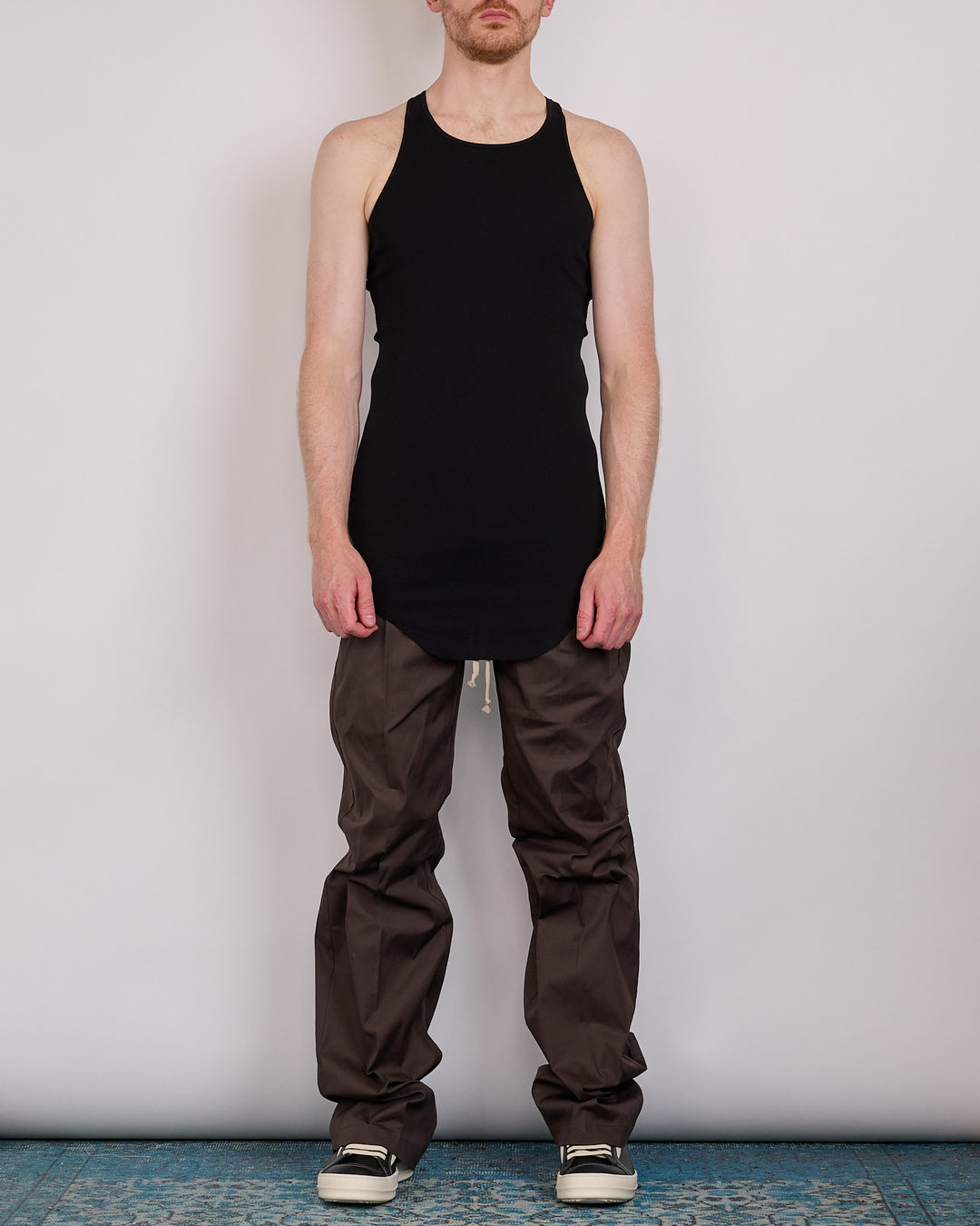Rick Owens Basic Rib Tank Classic Jersey Black