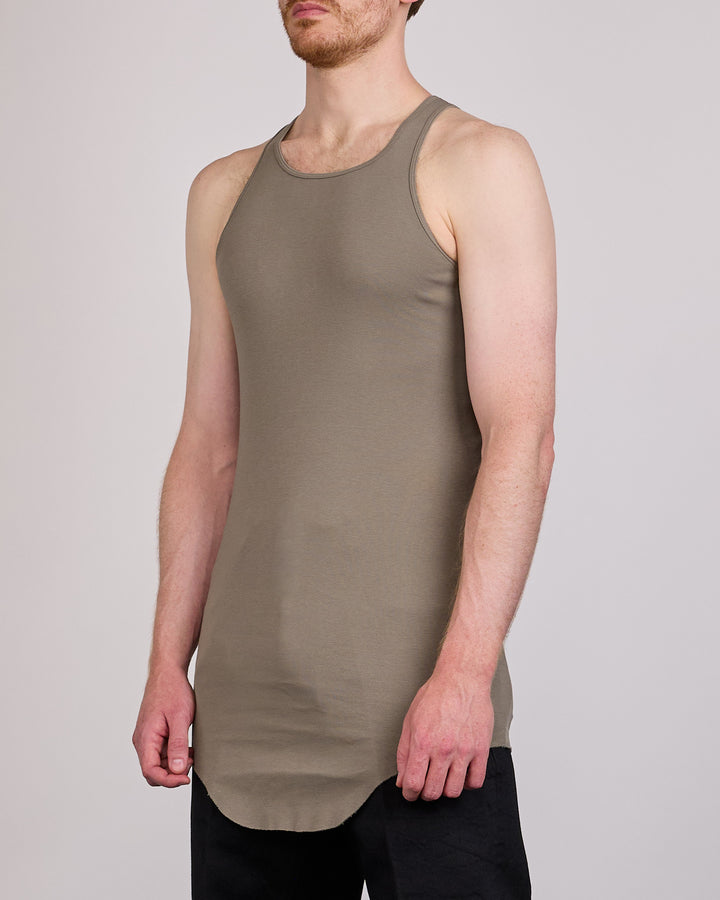 Rick Owens Basic Rib Tank Classic Jersey DrkPearl