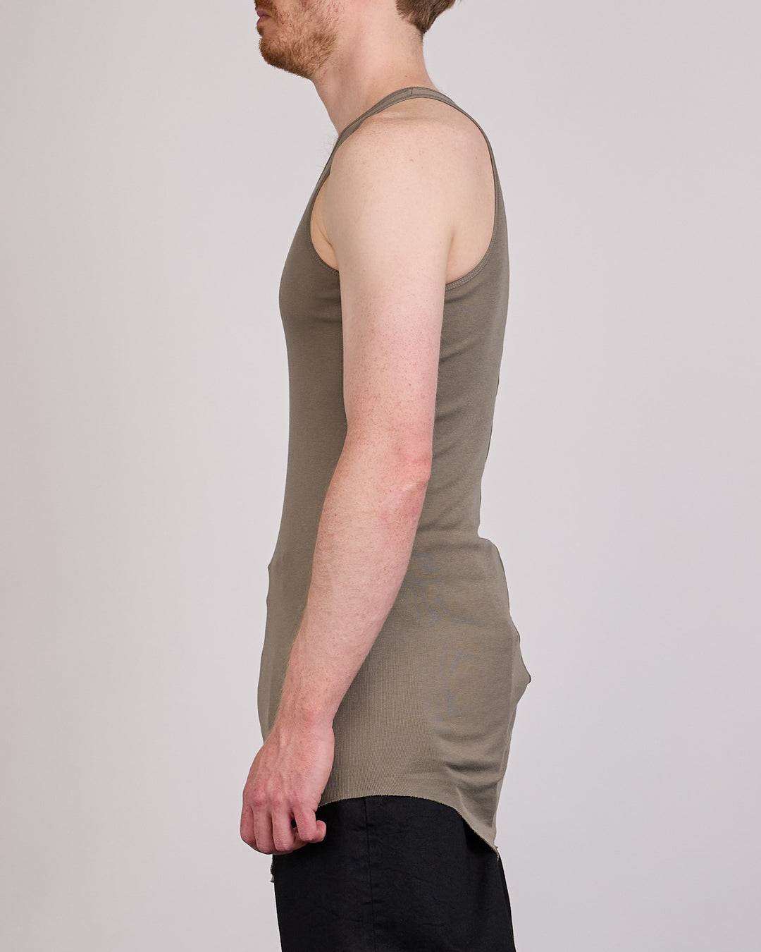Rick Owens Basic Rib Tank Classic Jersey DrkPearl