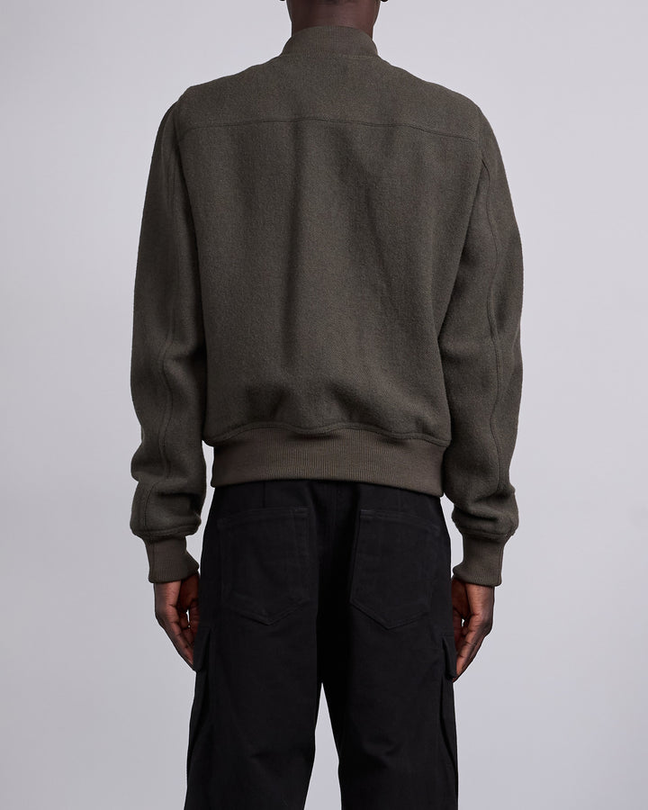 Rick Owens Bauhaus Flight Jacket Boiled Wool Bosco