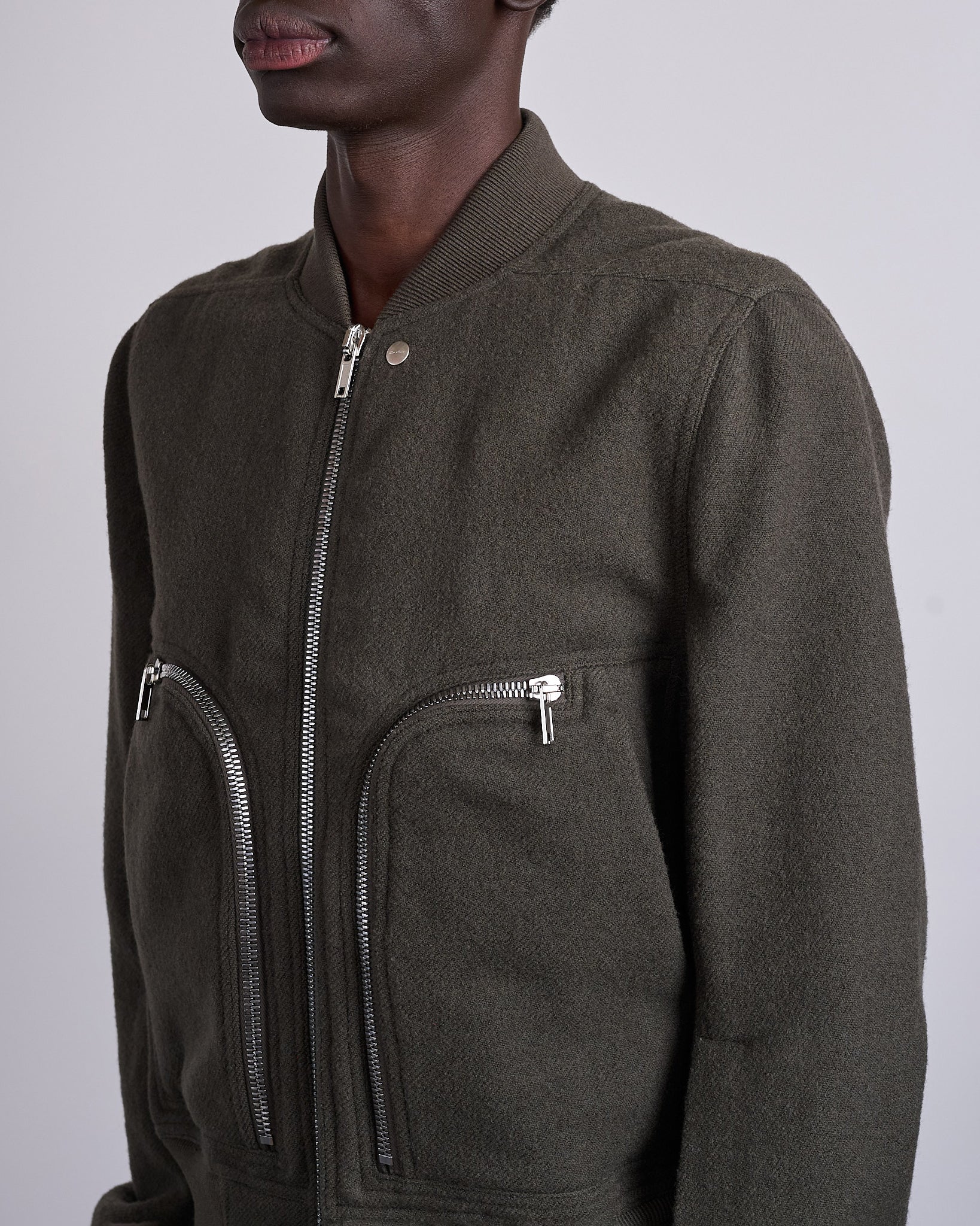 Rick Owens Bauhaus Flight Jacket Boiled Wool Bosco – LESS 17