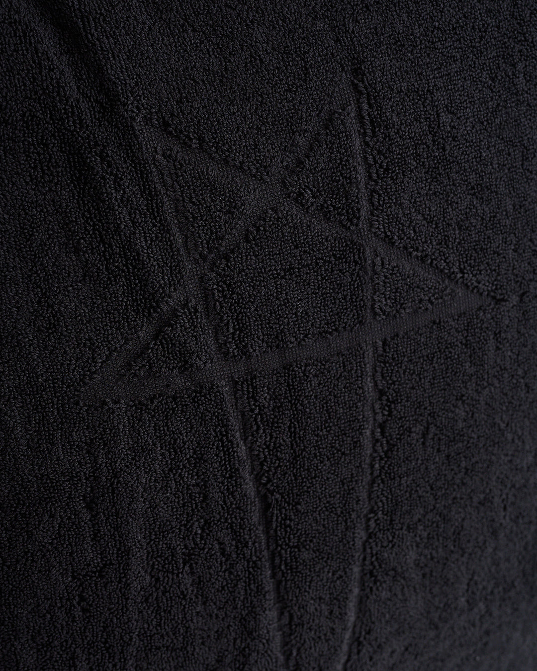 Rick Owens Beach Pentagram Heavy Cotton Terry Pillow Black