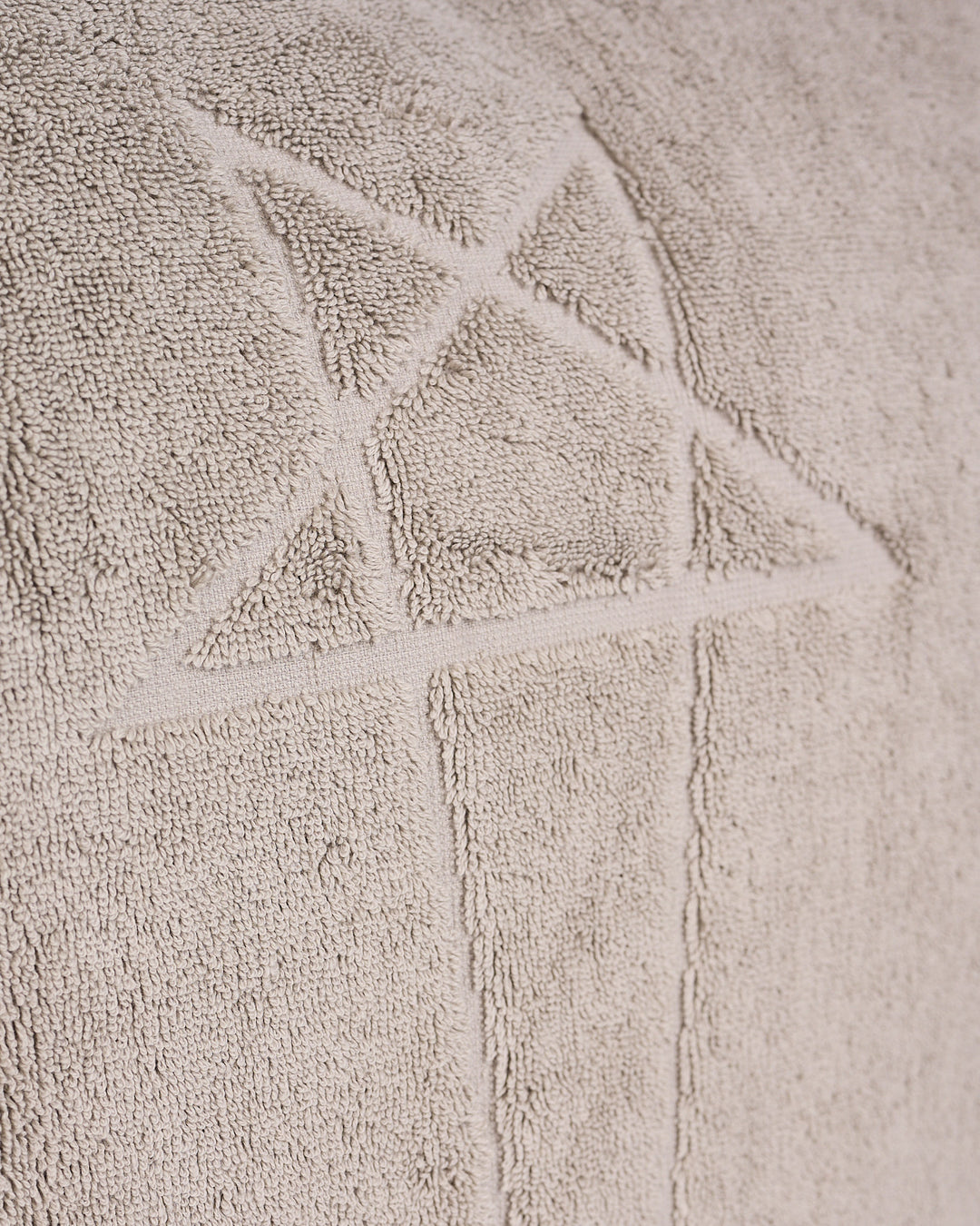 Rick Owens Beach Pentagram Heavy Cotton Terry Pillow Pearl