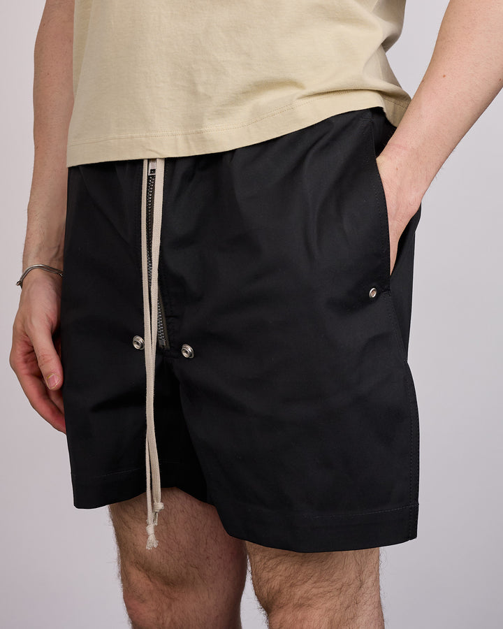 Rick Owens Bela Boxer Short TE Stretch Poplin Black