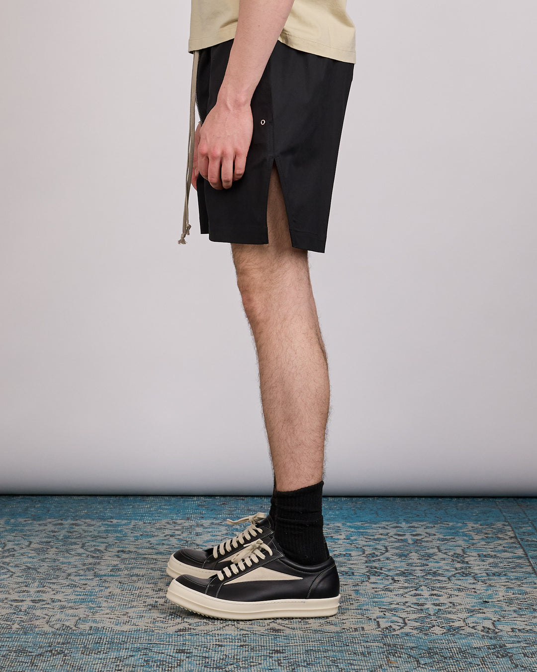 Rick Owens Bela Boxer Short TE Stretch Poplin Black