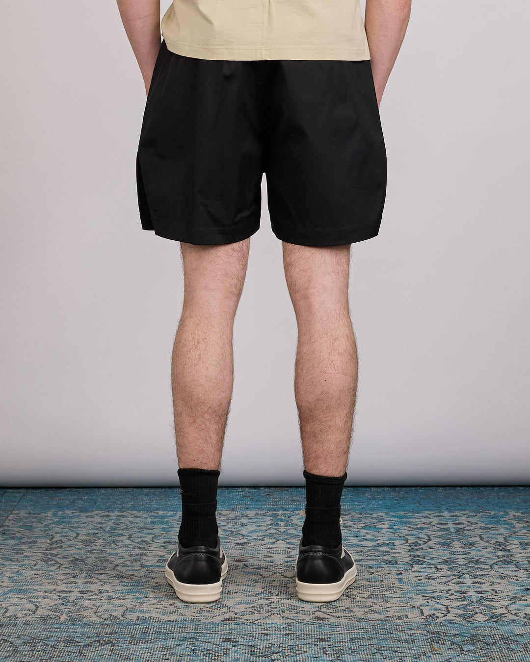 Rick Owens Bela Boxer Short TE Stretch Poplin Black