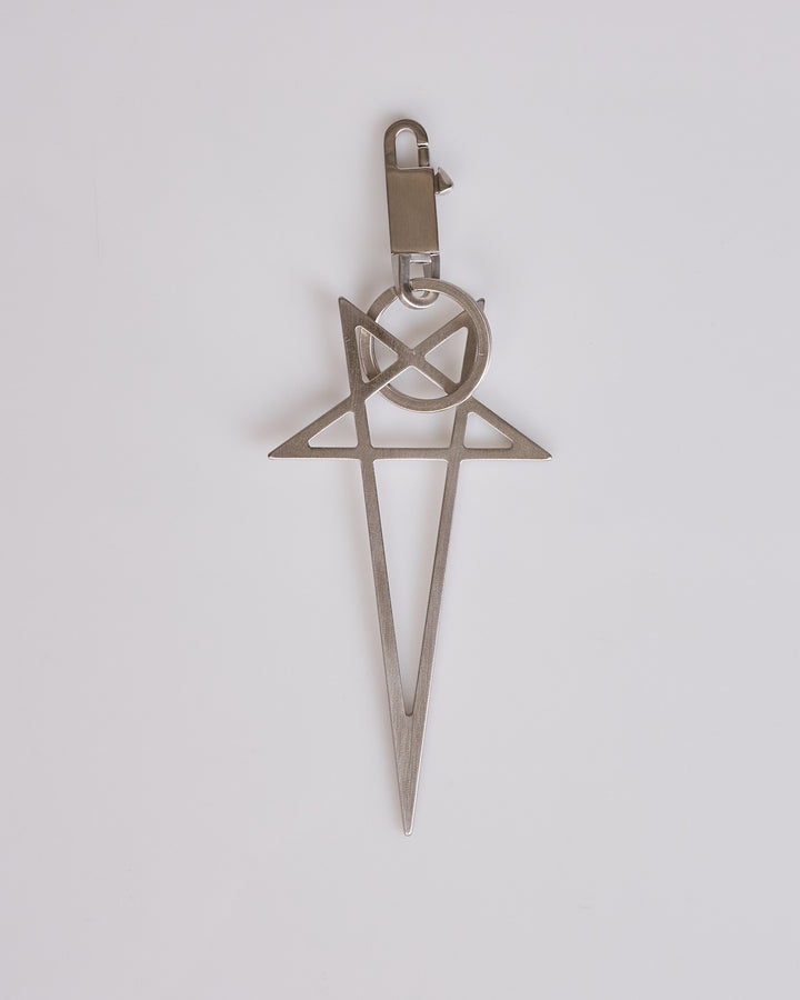 Rick Owens Big Pentagram Keychain Palladio