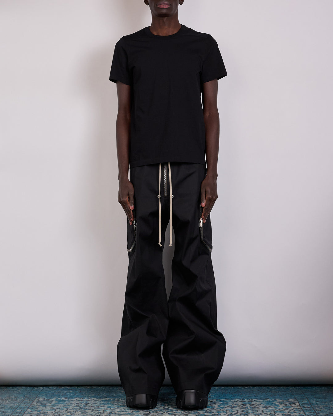 Rick Owens Blixa Bela Cargo Pant TE Stretch Poplin Black
