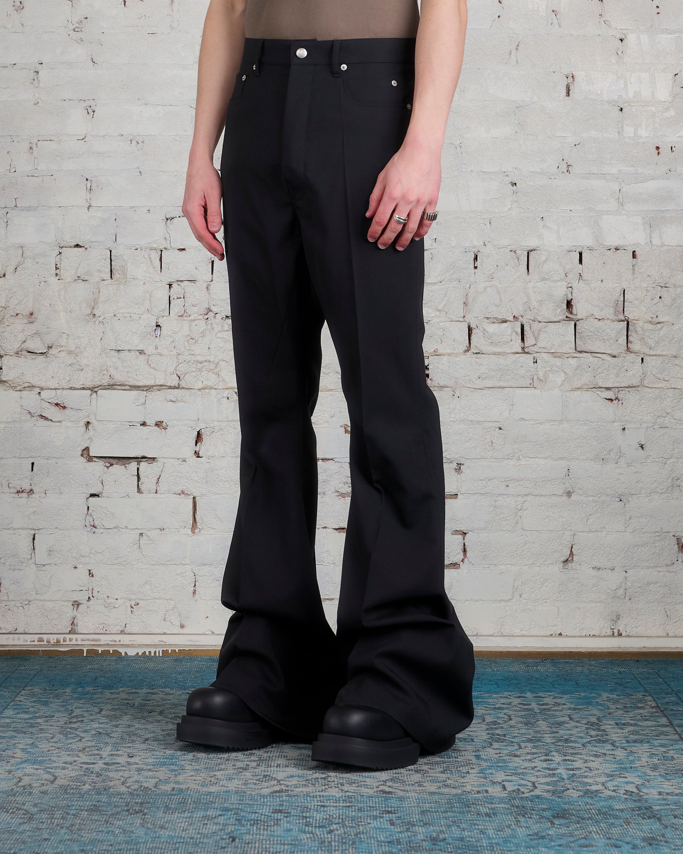 Rick Owens Bolan Bootcut Pant Zanlight Suiting Black