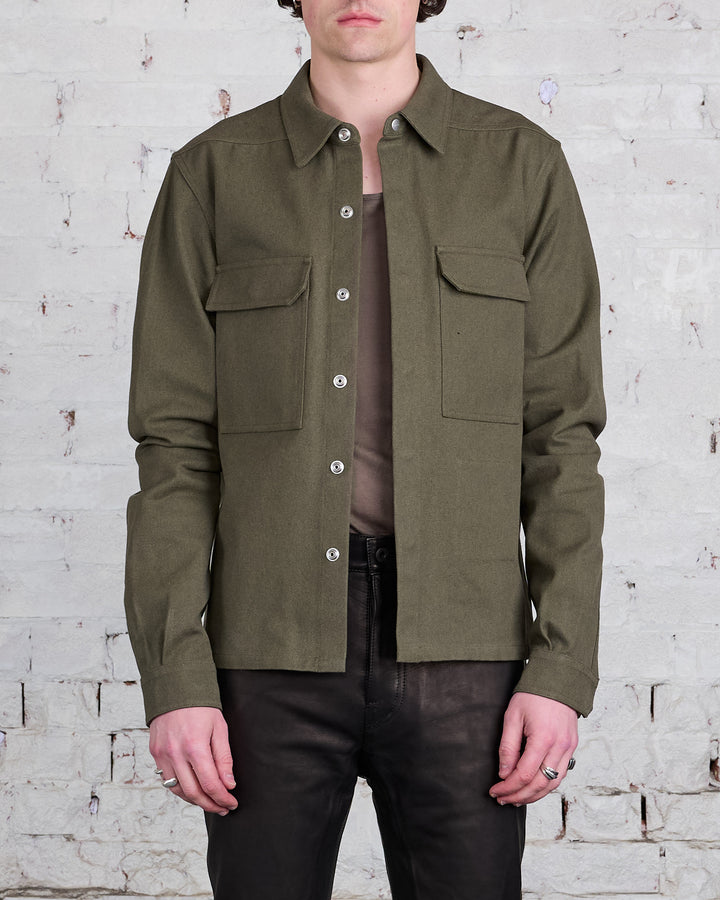 Rick Owens Bonotto Cropped Outershirt CTW Olive Drab