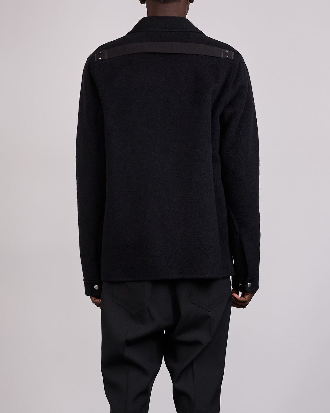 Rick Owens Brad Jacket Double Cashmere Black