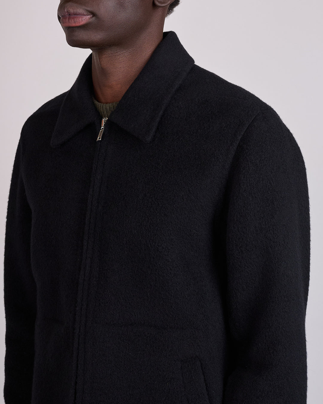 Rick Owens Brad Jacket Double Cashmere Black