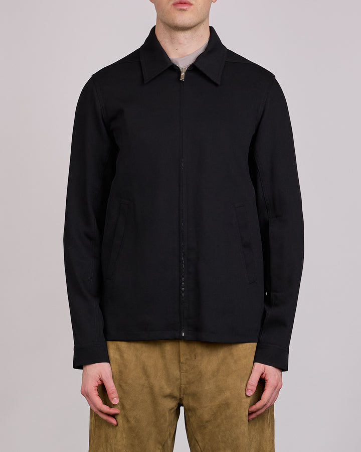 Rick Owens Brad Jacket Twisted Wool Black