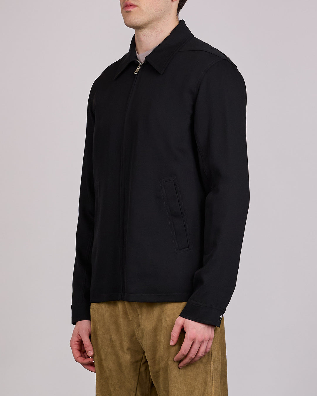 Rick Owens Brad Jacket Twisted Wool Black