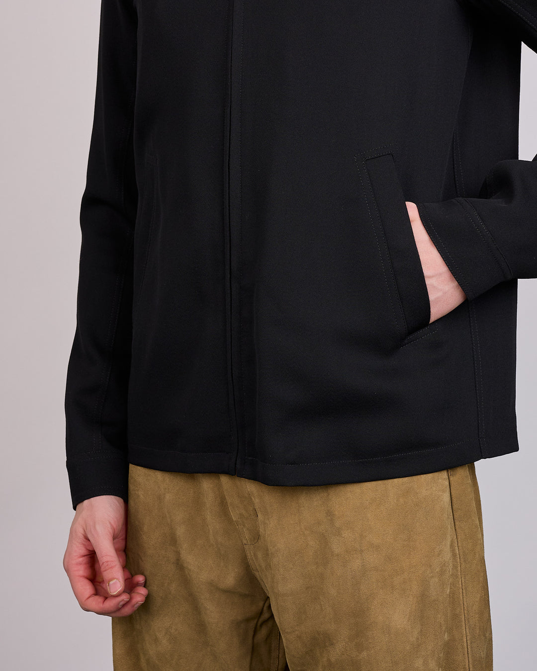 Rick Owens Brad Jacket Twisted Wool Black
