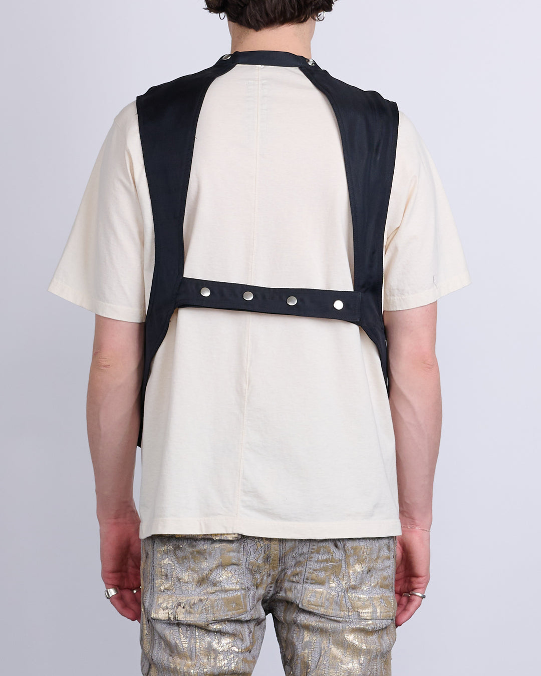 Rick Owens Cargo Vest Silk Gazar Black