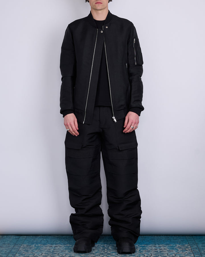 Rick Owens Classic Flight Jacket Heavy Faille Black