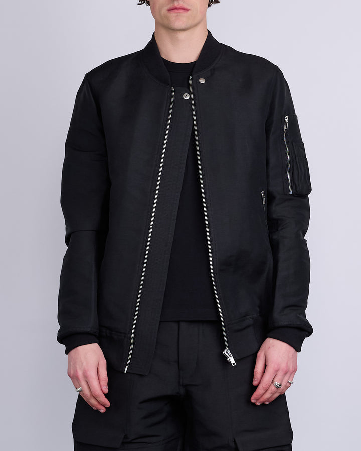 Rick Owens Classic Flight Jacket Heavy Faille Black