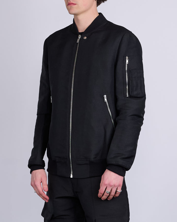 Rick Owens Classic Flight Jacket Heavy Faille Black