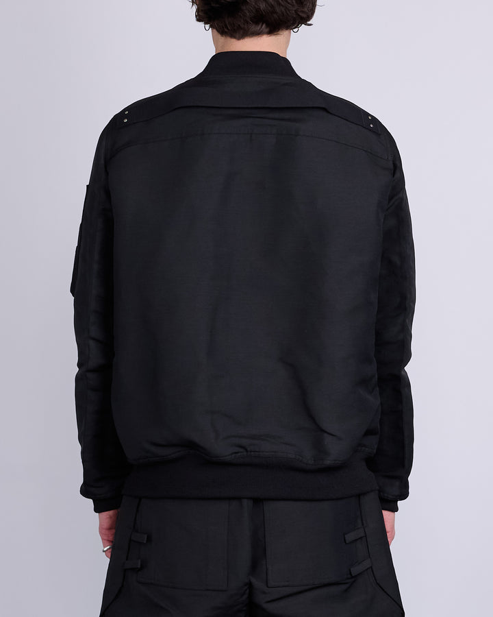 Rick Owens Classic Flight Jacket Heavy Faille Black