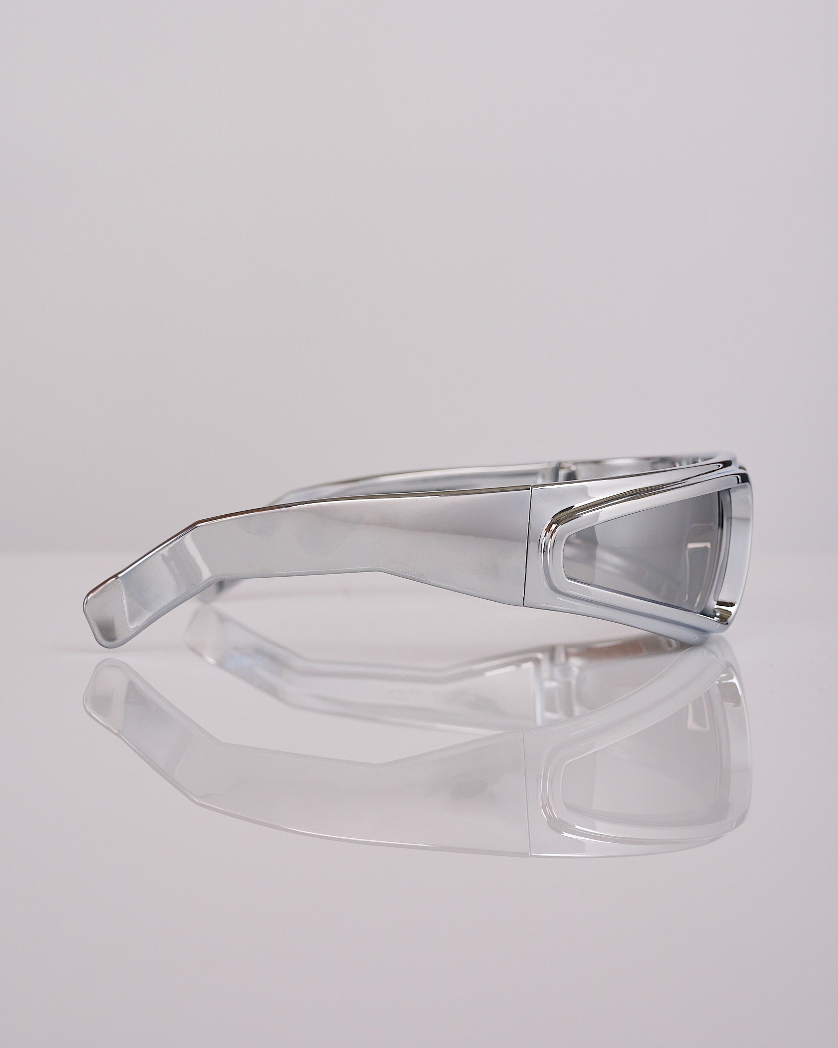 Rick Owens Concordians Ryder Sunglass Silver/Silver – LESS 17